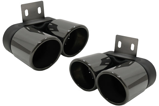 Auspuffblenden Passend Für BMW 5er F10 F11 (2011-2017) M5 LCI Design Schwarz KITT Professional Exhaust Systems