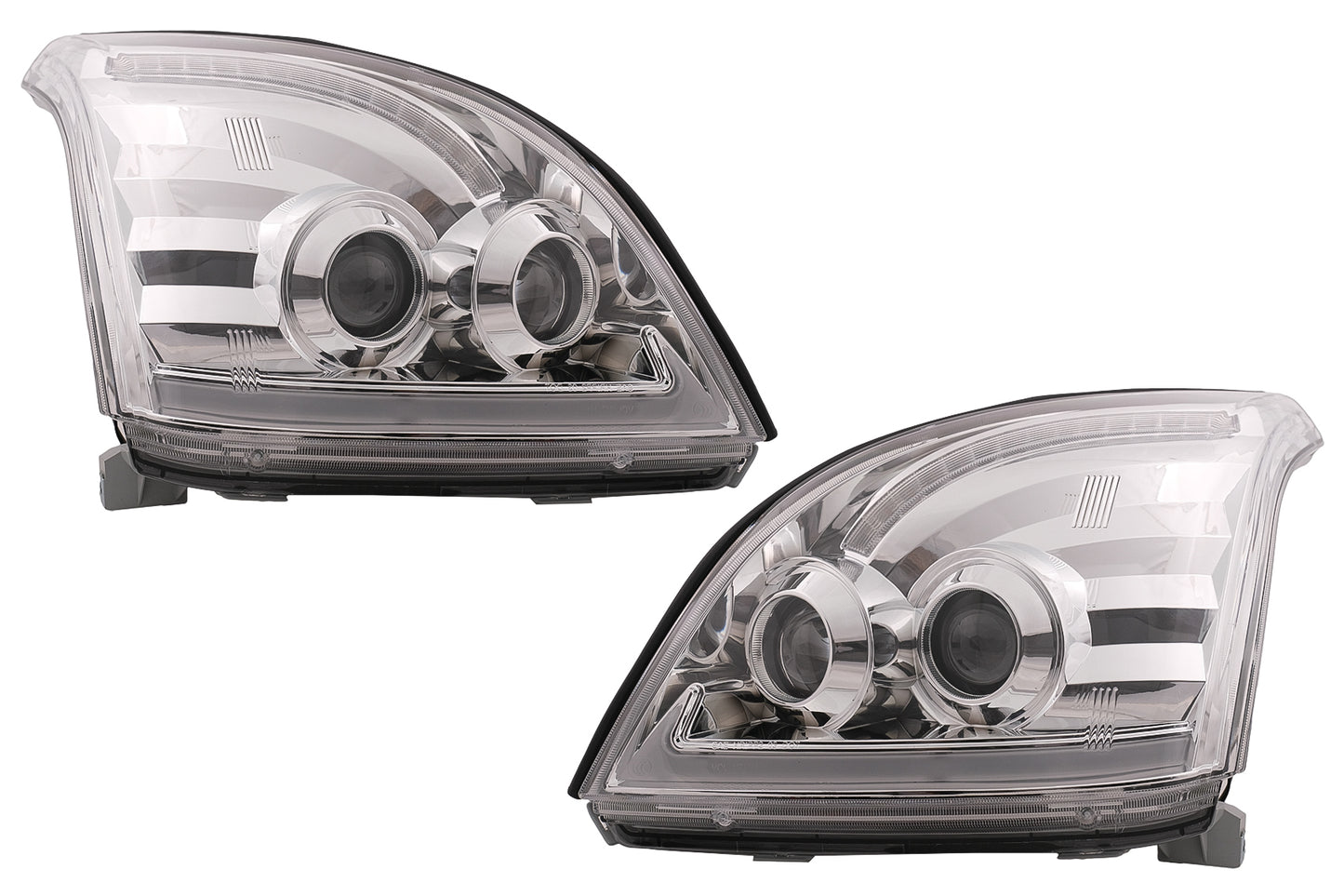 LED-Scheinwerfer für Toyota Land Cruiser FJ120 03-09 Chrom Dynamic CarPartsTuning