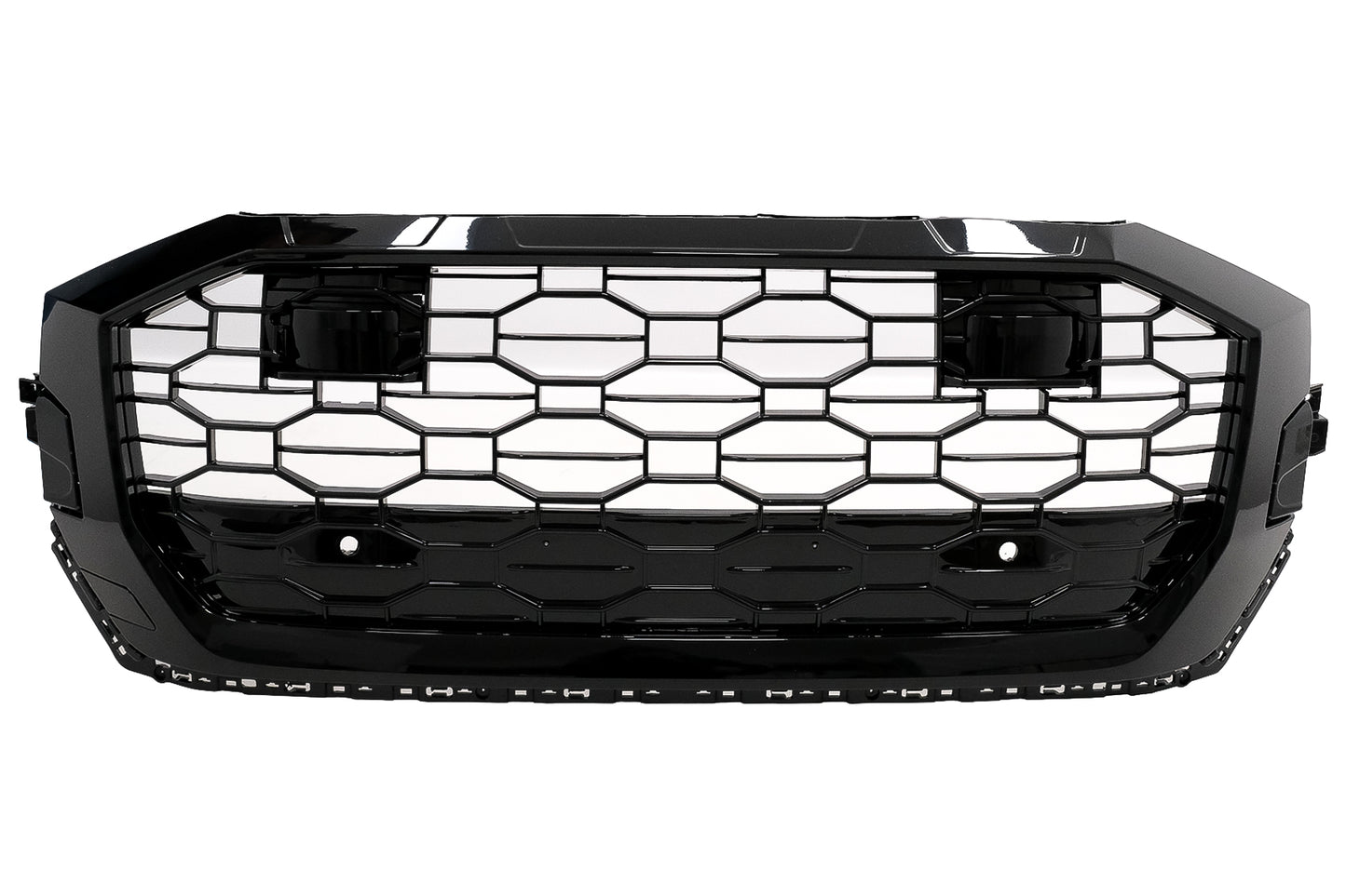 Zentraler Frontgrill für Audi Q8 2018+ Sport Design Glänzend Schwarz Carpartstuning Austria