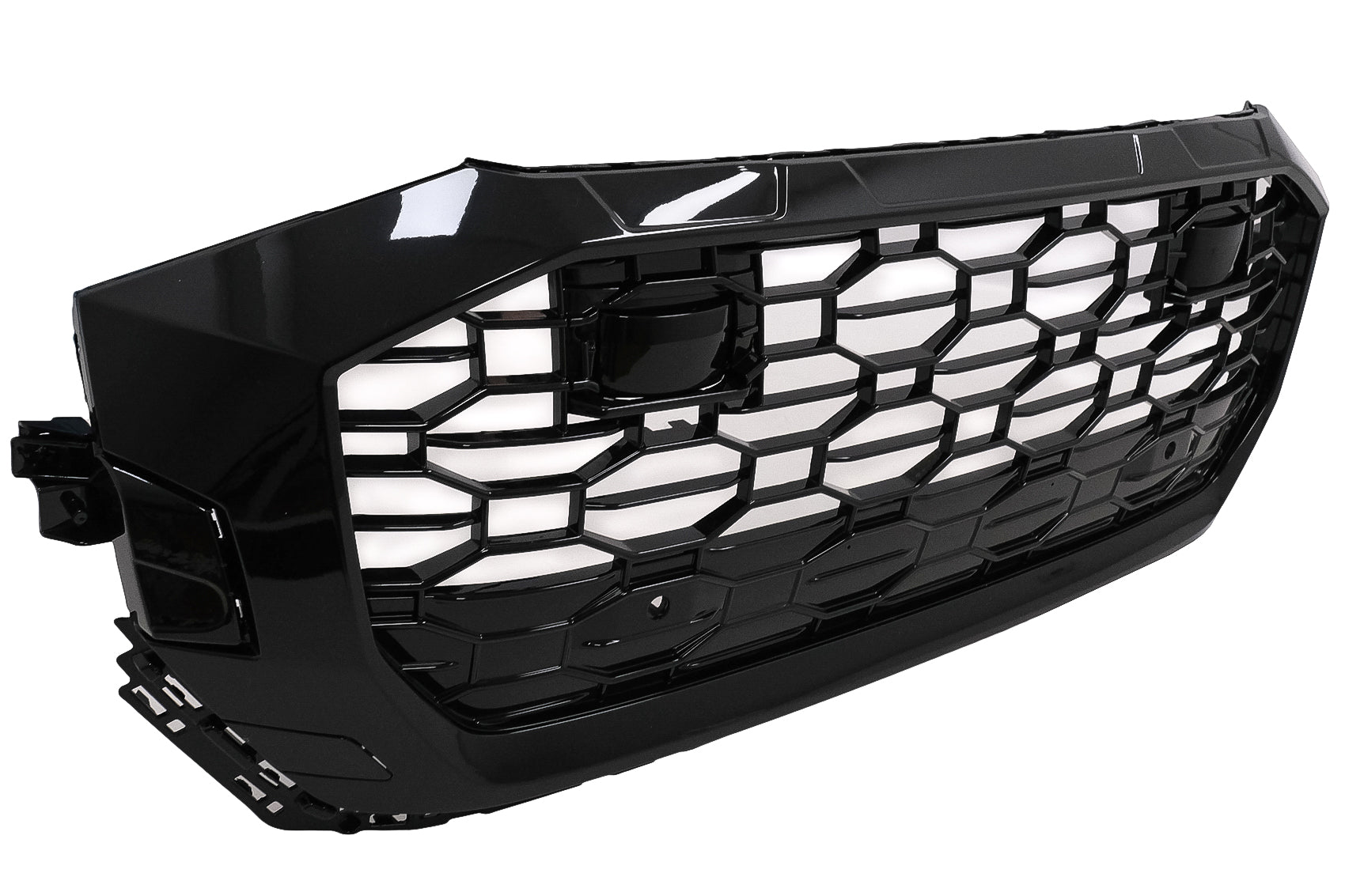 Zentraler Frontgrill für Audi Q8 2018+ Sport Design Glänzend Schwarz Carpartstuning Austria