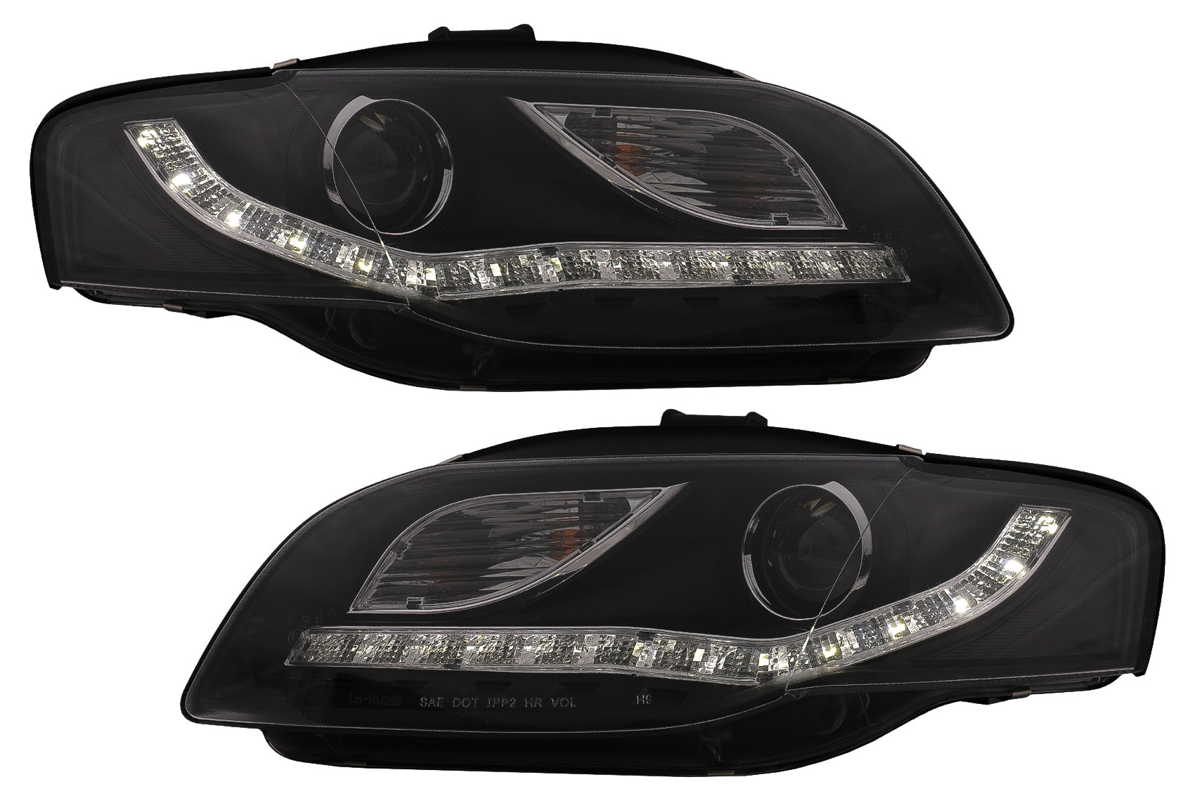 Scheinwerfer LED DRL Tagfahrlicht für AUDI A4 B7 11.04-03.08 Headlamp Schwarz CarPartsTuning