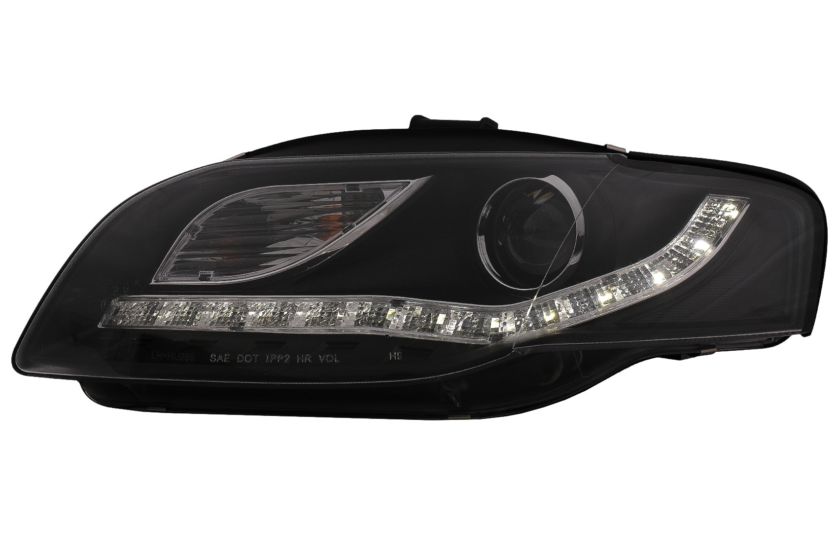 Scheinwerfer LED DRL Tagfahrlicht für AUDI A4 B7 11.04-03.08 Headlamp Schwarz CarPartsTuning