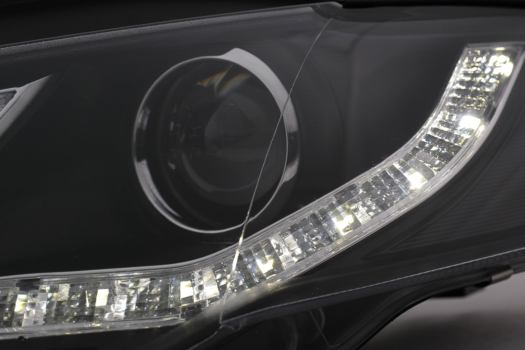 Scheinwerfer LED DRL Tagfahrlicht für AUDI A4 B7 11.04-03.08 Headlamp Schwarz CarPartsTuning