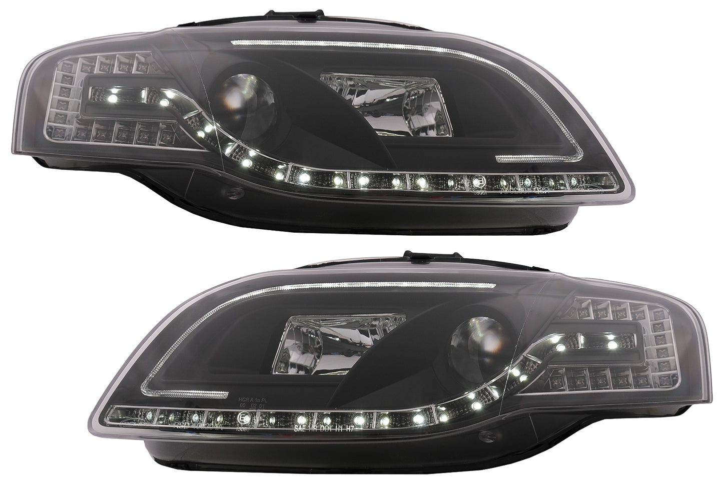 Scheinwerfer LED DRL Tagfahrlicht für AUDI A4 B7 11.04-03.08 Headlamp Schwarz CarPartsTuning