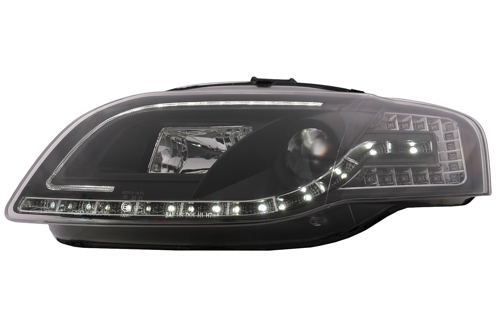 Scheinwerfer LED DRL Tagfahrlicht für AUDI A4 B7 11.04-03.08 Headlamp Schwarz CarPartsTuning