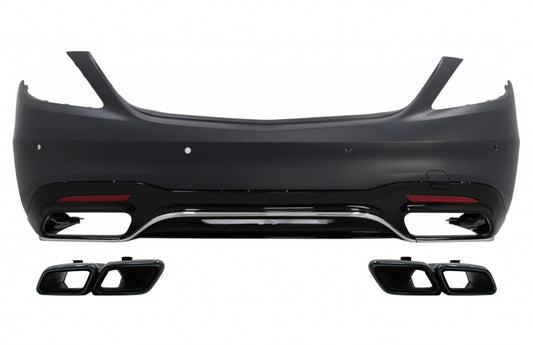 Stoßstange Diffusor Tipps Smaragd für Mercedes S W222 Facelift 07.17-08.20 S63 Look CarPartsTuning