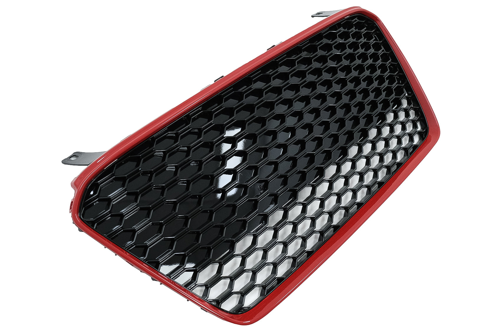 Kühlergrill für Audi R8 42 1 Generation Facelift 13-15 RS Look Glänzend schwarz Rot CarPartsTuning