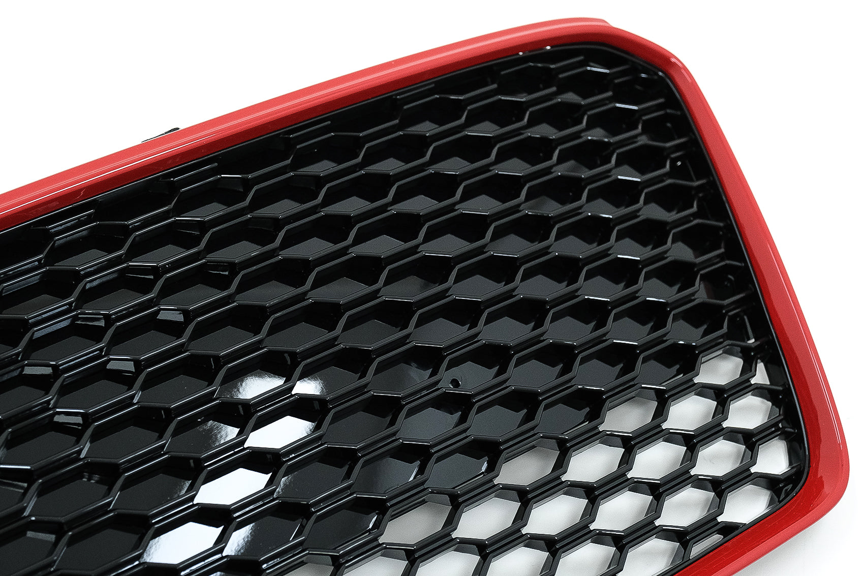 Kühlergrill für Audi R8 42 1 Generation Facelift 13-15 RS Look Glänzend schwarz Rot CarPartsTuning
