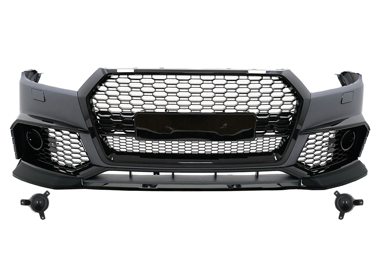 Stoßstange für Audi Q5 SUV FY Standard 2017-2020 RS Design Kühlergrill Waben PDC SRA CarPartsTuning