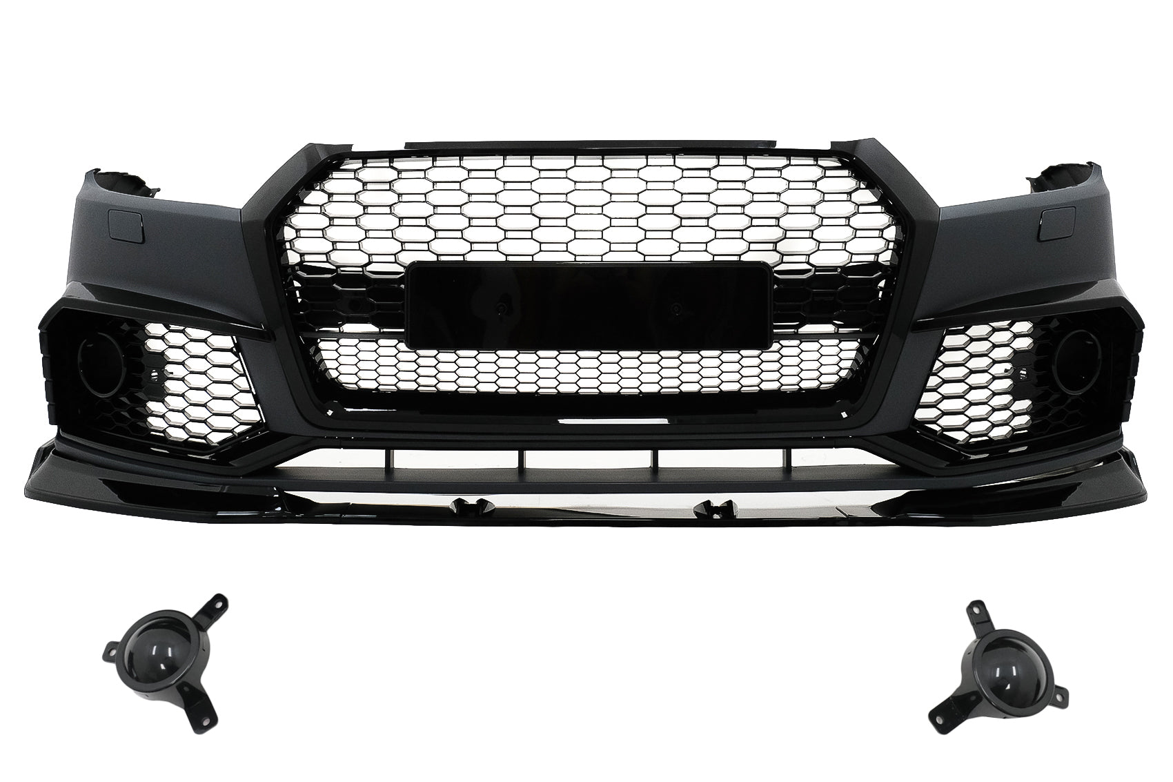 Stoßstange für Audi Q5 SUV FY S-Line 2017-2020 RS Design Kühlergrill Waben PDC SRA CarPartsTuning