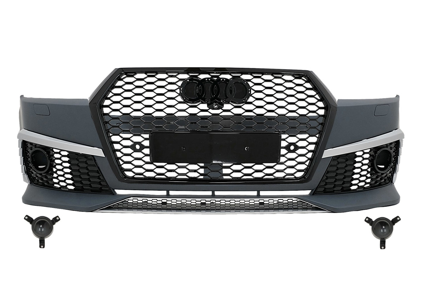 Stoßstange für Audi Q7 4M SUV 2015-2019 RS Design Kühlergrill Honeycomb SRA PDC CarPartsTuning