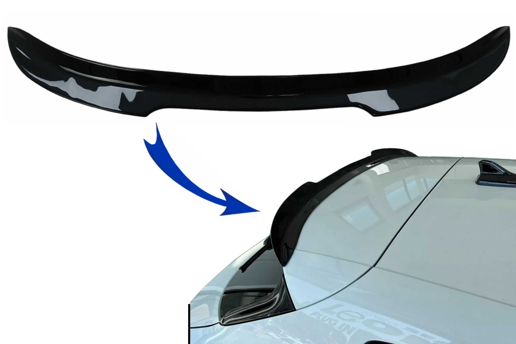 Dachspoilerkappe für Seat Leon Mk4 ab 2020 Standard & FR Glänzend Schwarz CarPartsTuning