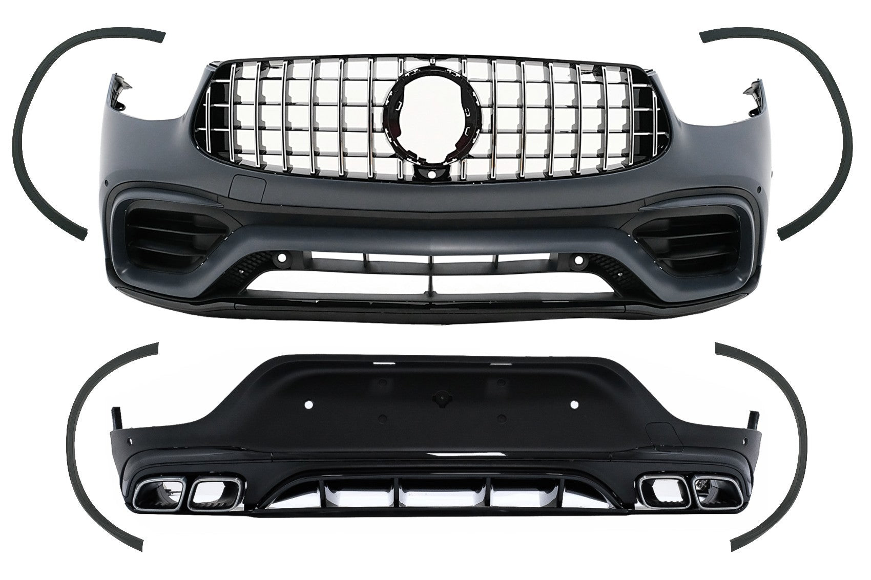 Bodykit Stoßstange für Mercedes GLC Coupe Facelift C253 Sport Line 20+ GLC63 Design CarPartsTuning