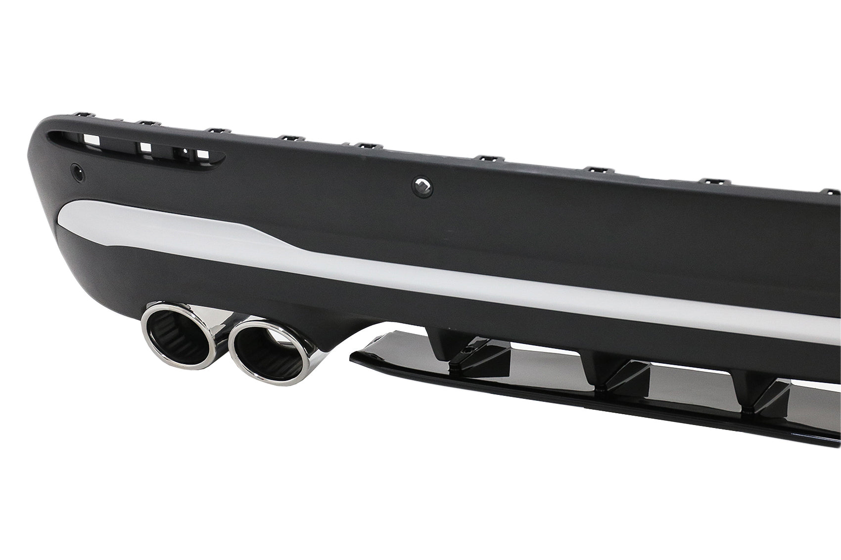 Diffusor Chrom Endrohre für Mercedes GLA SUV H247 Sport Line Aero 45S Look CarPartsTuning