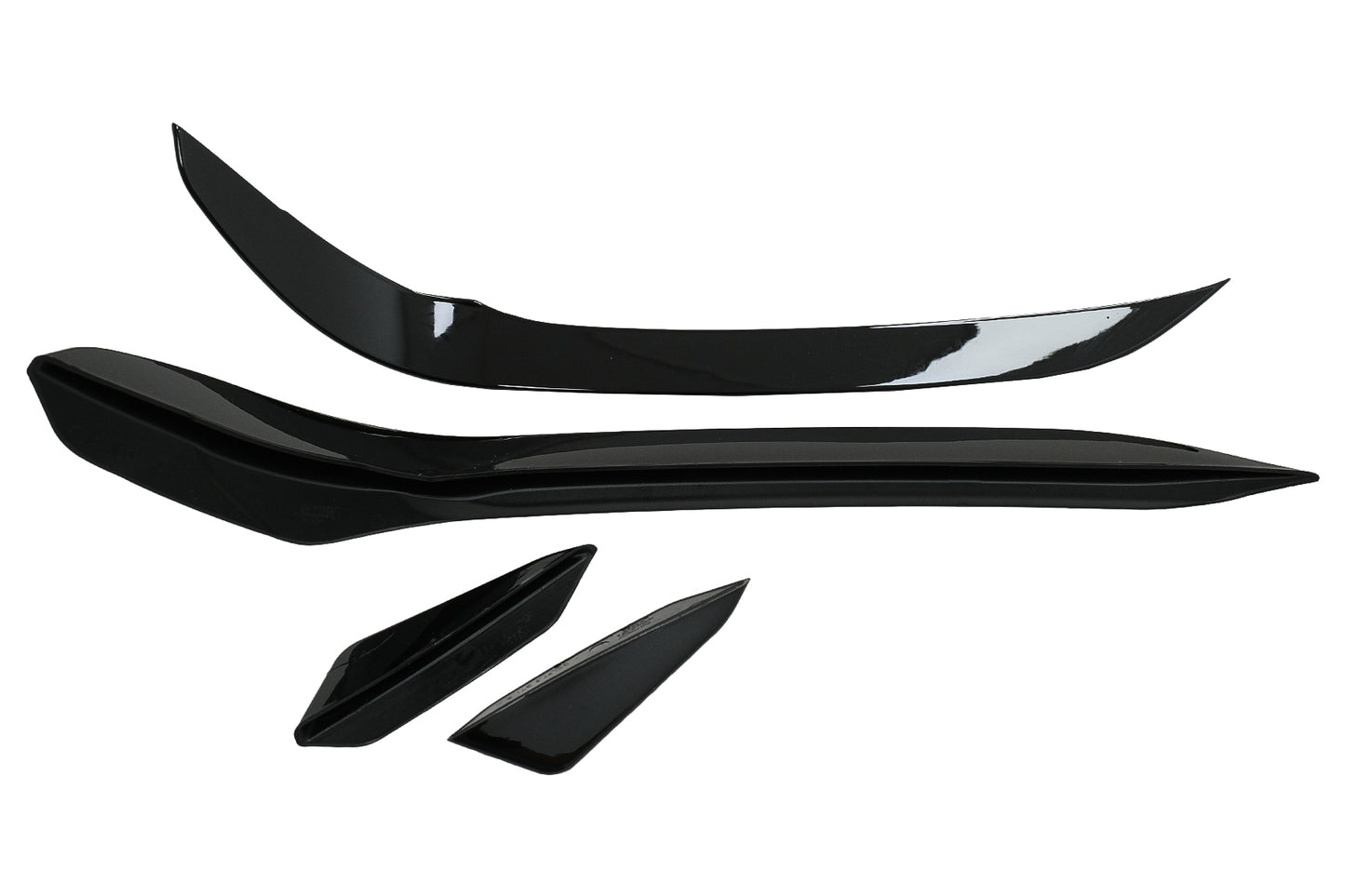 Frontstoßstange Seitliche Flossenklappen für VW Golf 7.5 GTI 5G Fließheck 17-20 Glänzend Schwarz CarPartsTuning