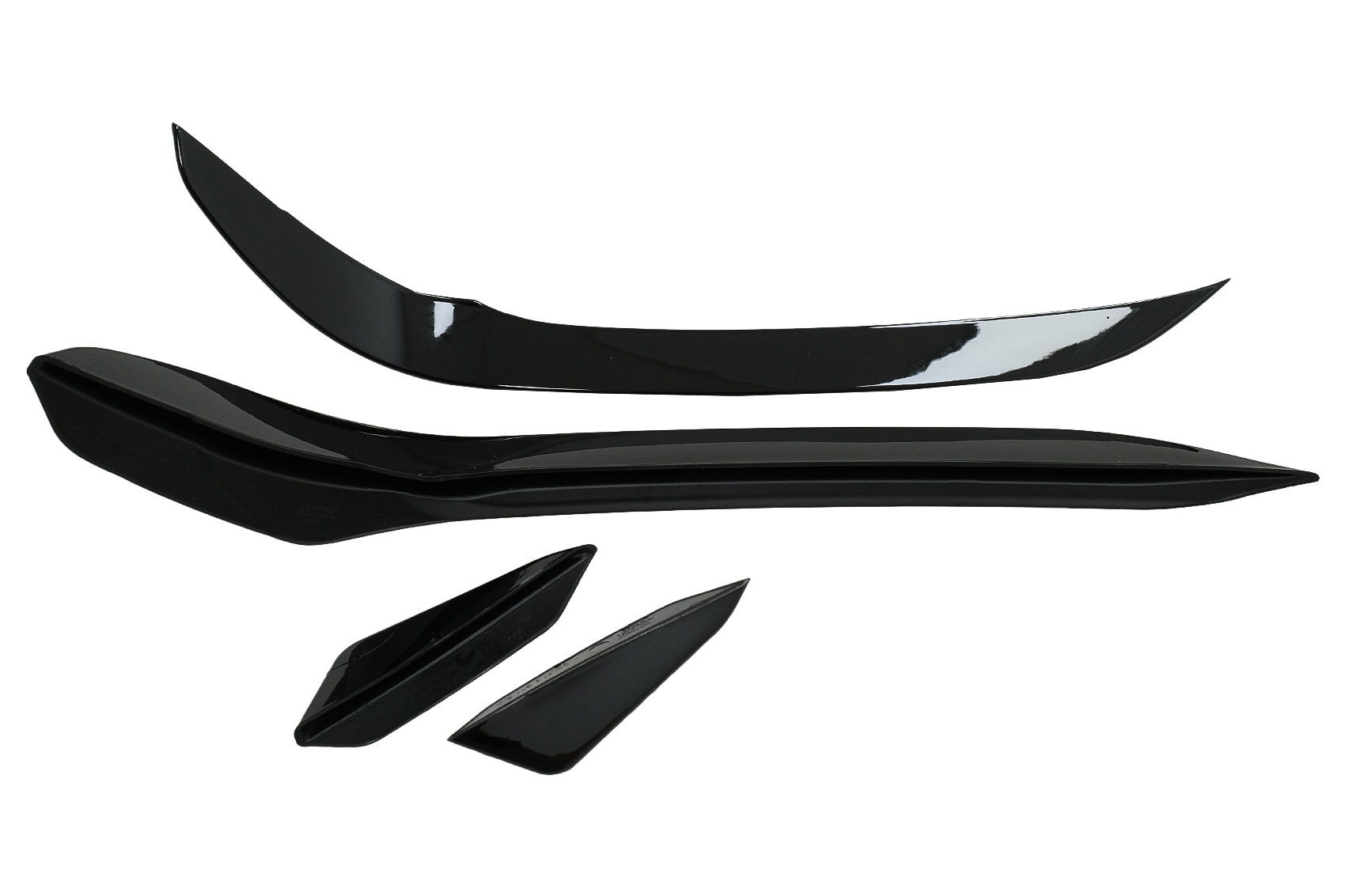 Frontstoßstange Seitliche Flossenklappen für VW Golf 7.5 GTI 5G Fließheck 17-20 Glänzend Schwarz CarPartsTuning