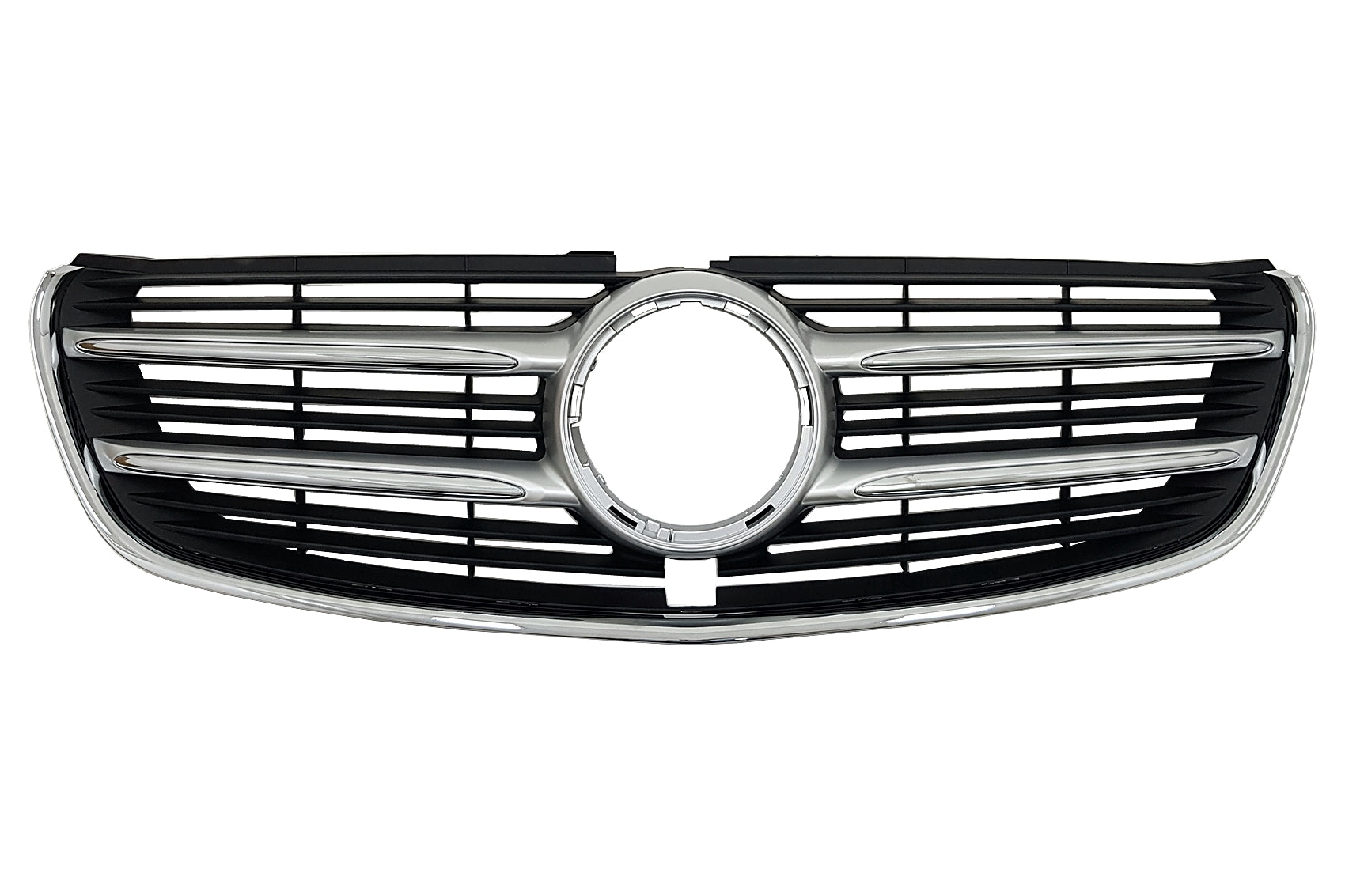 Kühlergrill Gitter für Mercedes V-Klasse W447 2014-03.2019 Schwarz Chrom CarPartsTuning