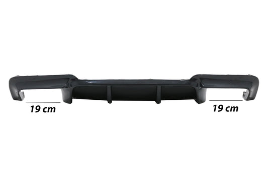 Doppelauslass Luftdiffusor für BMW 5 F10 F11 11-17 M Look Schwarz glänzend CarPartsTuning