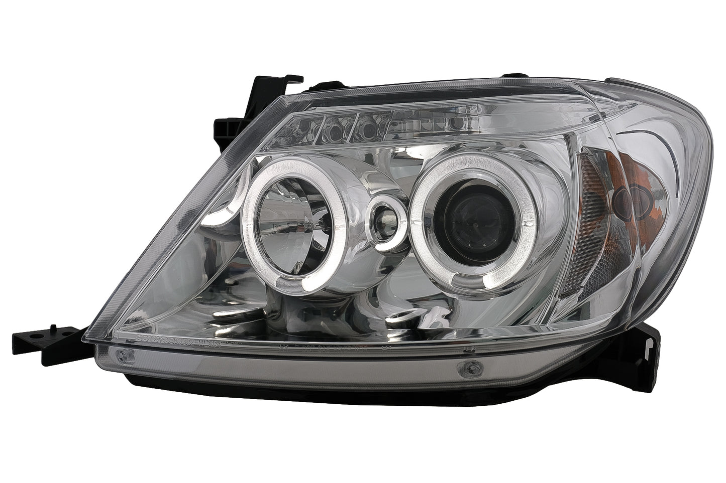 Angel Eyes Scheinwerfer Dual Halo Felgen passend für Toyota Hilux (2005-2011) Chrom KITT Lightning
