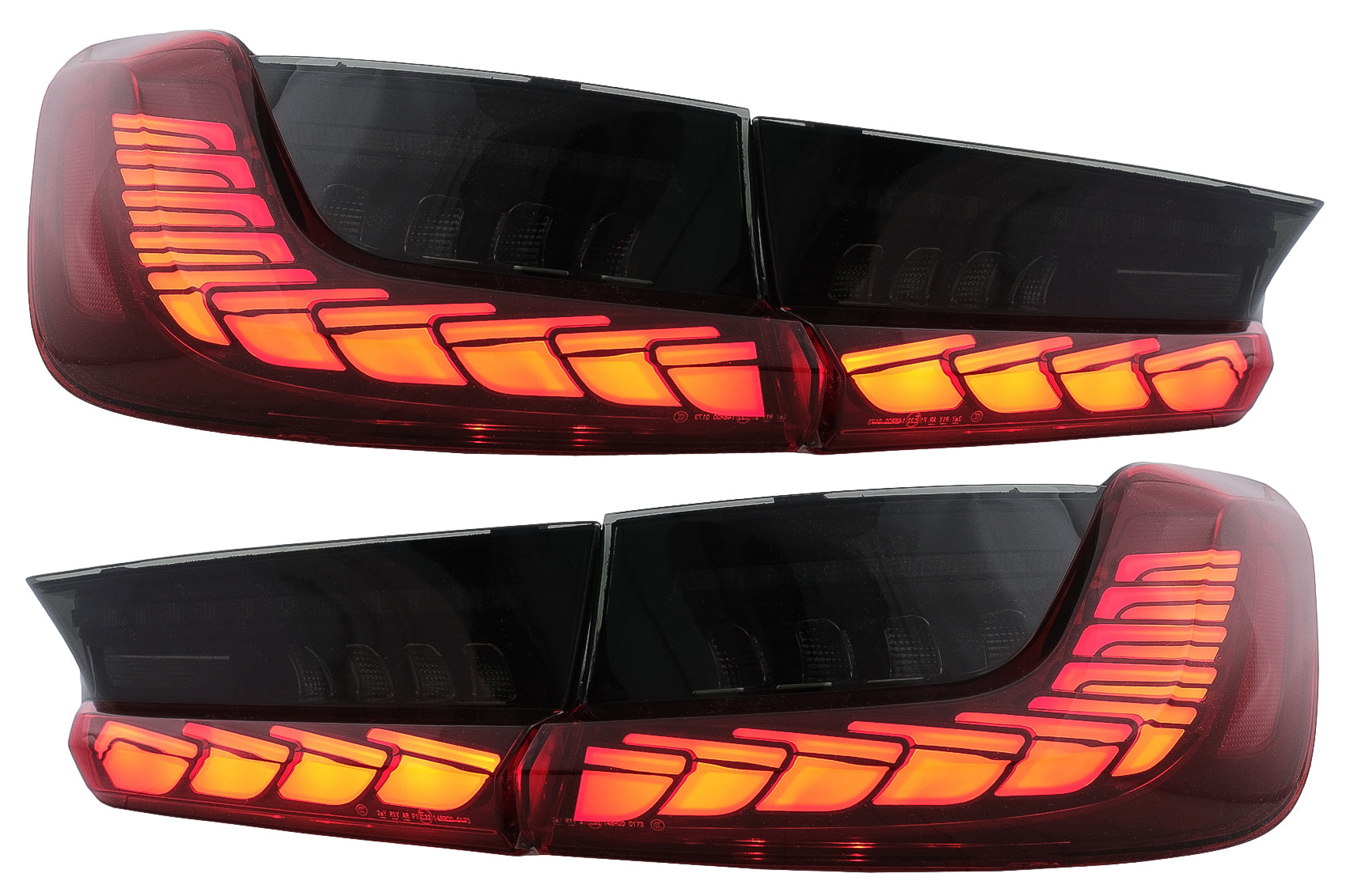 LED Rückleuchten für BMW 3er G20 G28 M3 G80 18-22 Roter Rauch Dynamischem Blinken CarPartsTuning