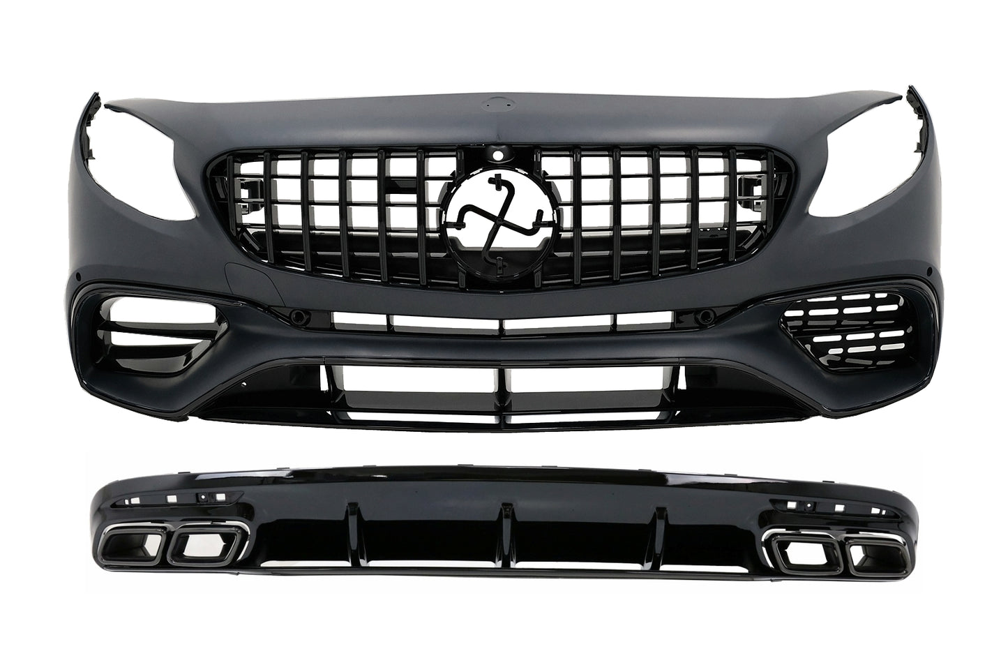 Bodykit für Mercedes S Coupe C217 Sport Line 15-21 S65 Look Grille Diffusor Tips CarPartsTuning