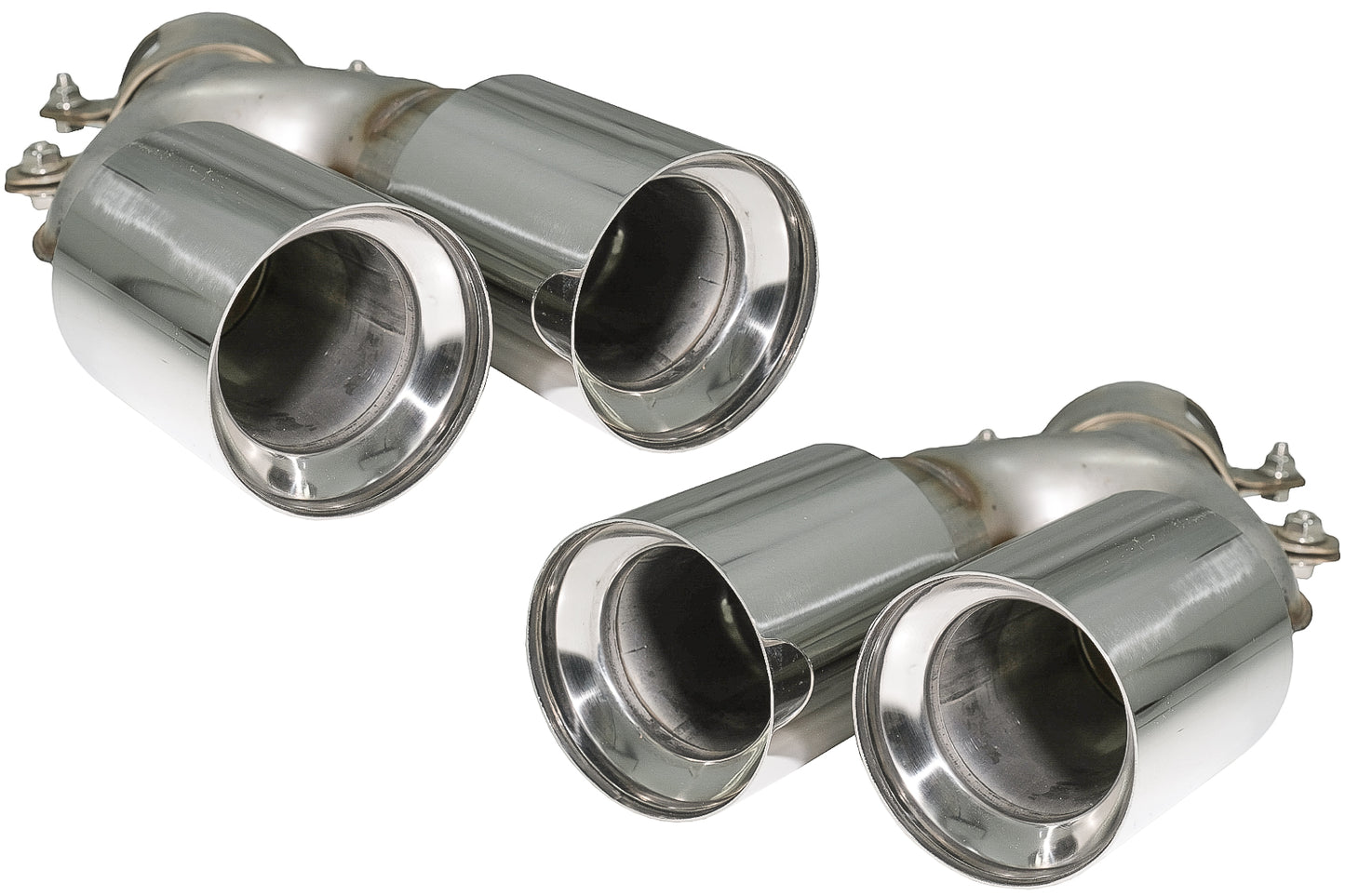 Endrohre Auspuff Tipps für BMW 5 G30 G31 G38 16-20 6 G32 16-20 540i Look Chrom CarPartsTuning