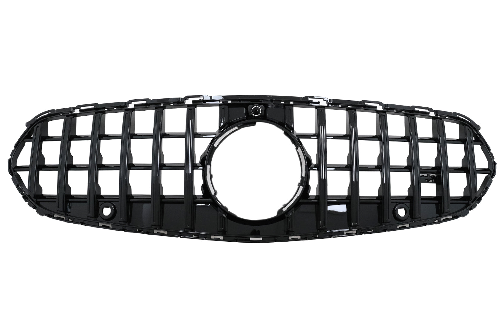 Kühlergrill für Mercedes C-Klasse W206 Sedan S206 T-Modell 21+ GT-R Panamericana Look Schwarz CarPartsTuning