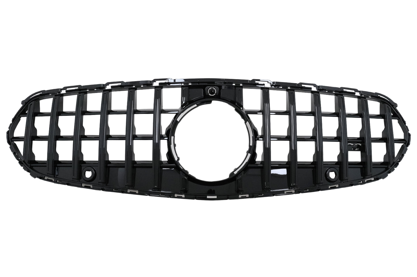 Kühlergrill für Mercedes C-Klasse W206 Sedan S206 T-Modell 21+ GT-R Panamericana Look Schwarz CarPartsTuning