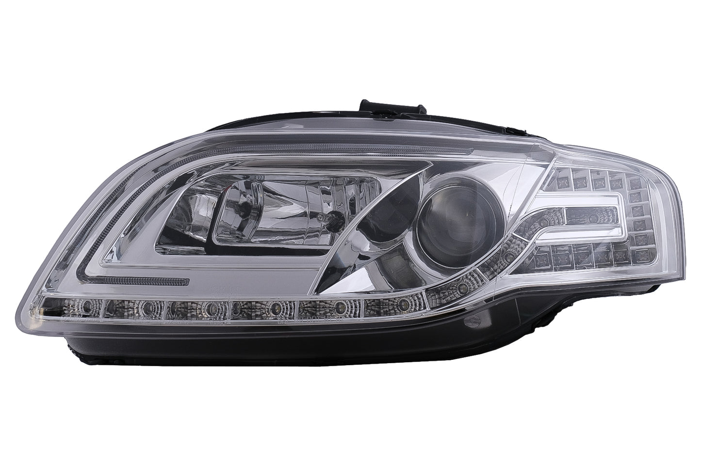 LED Tube Light Scheinwerfer für Audi A4 B7 11.2004-03.2008 Chrom CarPartsTuning