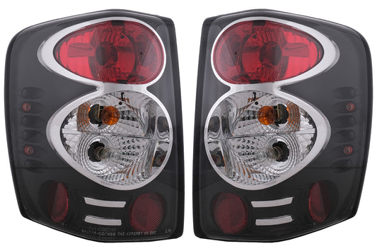 Rückleuchten Rücklichter für JEEP Grand Cherokee 1999-05.2005 Schwarz CarPartsTuning