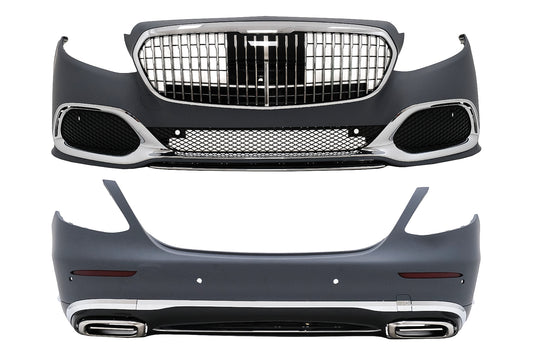 Bodykit für Mercedes E-Klasse W213 2016-2019 Stoßstange Kühlergrill Endrohre CarPartsTuning