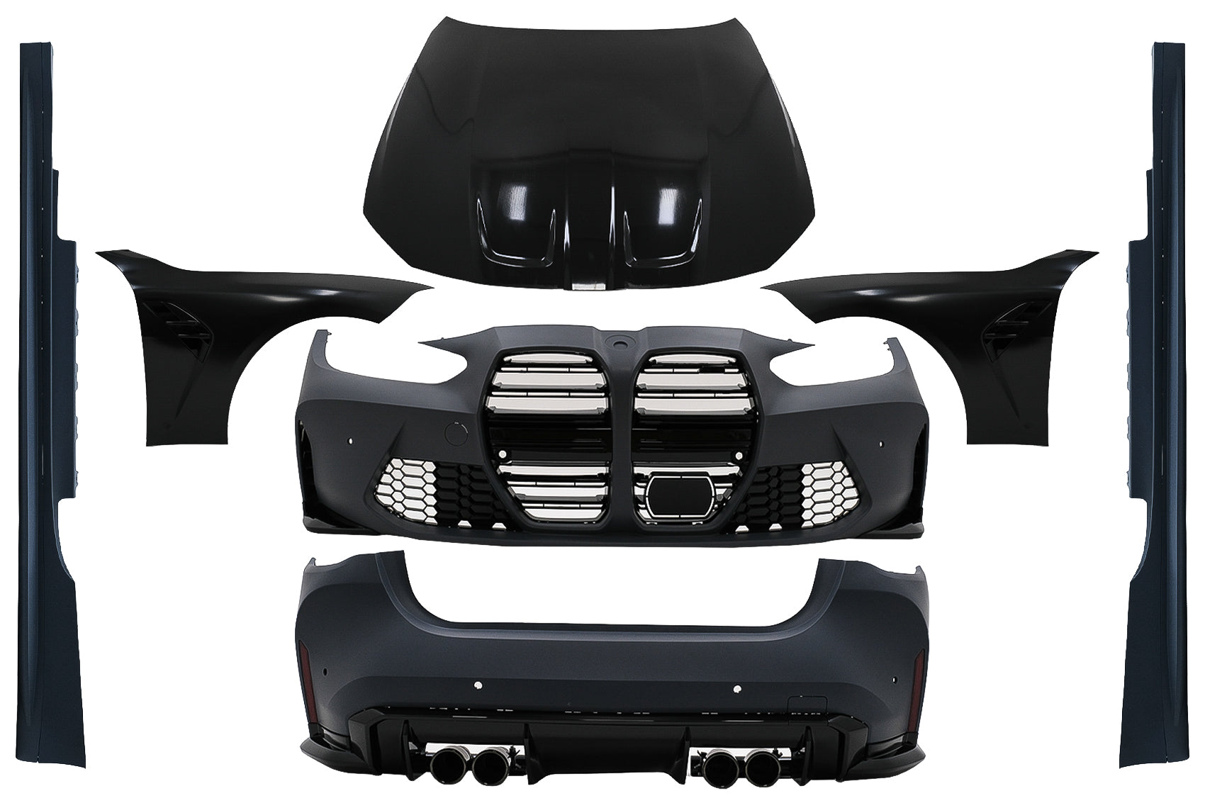 Bodykit für BMW 4er G22 Coupe G23 Cabrio 2020+ M4 Design Stoßfänger Kotflügel CarPartsTuning