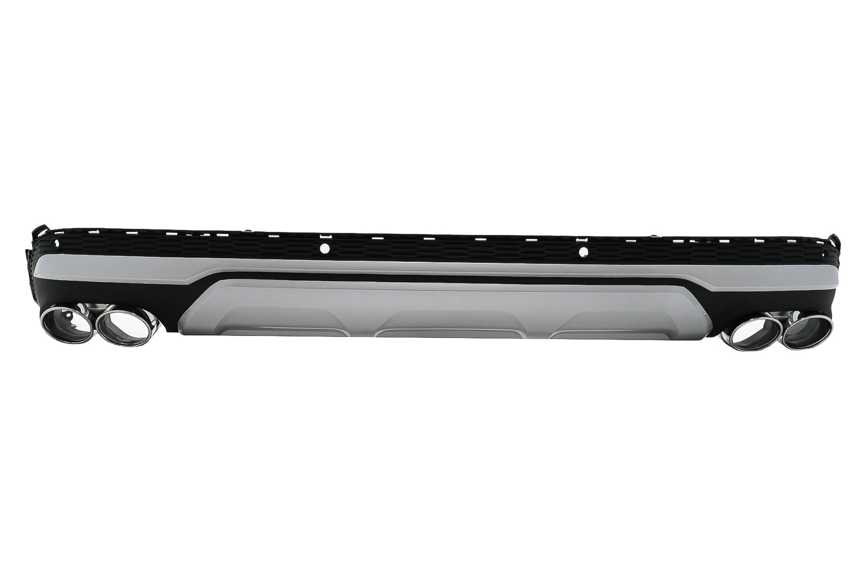 Stoßstange Diffusor Doppelauslass Endrohre für Audi Q7 SUV 4M Facelift 2020+ CarPartsTuning