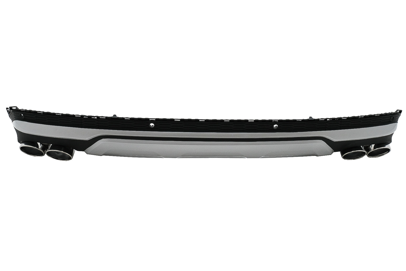 Stoßstange Diffusor Doppelauslass Endrohre für Audi Q7 SUV 4M Facelift 2020+ CarPartsTuning