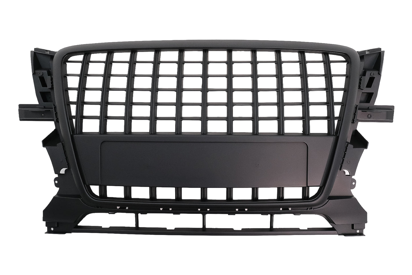 Kühlergrill Ohne Emblem Waben Gitter für Audi Q5 8R 2008-2011 Matt-schwarz CarPartsTuning