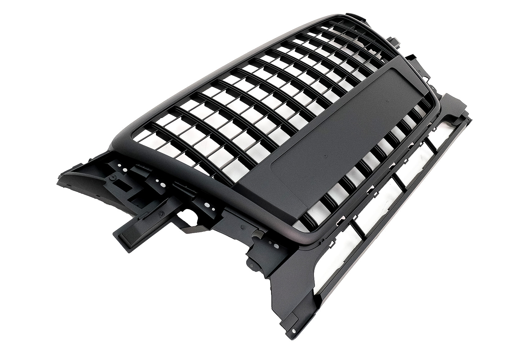 Kühlergrill Ohne Emblem Waben Gitter für Audi Q5 8R 2008-2011 Matt-schwarz CarPartsTuning