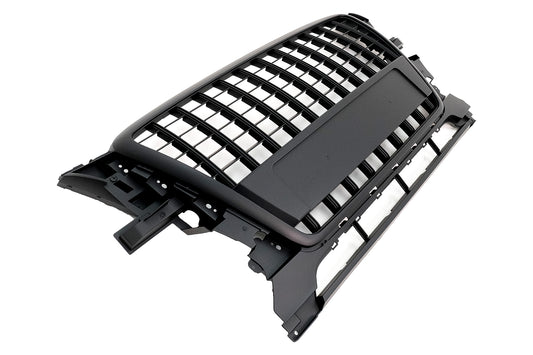Kühlergrill Ohne Emblem Waben Gitter für Audi Q5 8R 2008-2011 Matt-schwarz CarPartsTuning