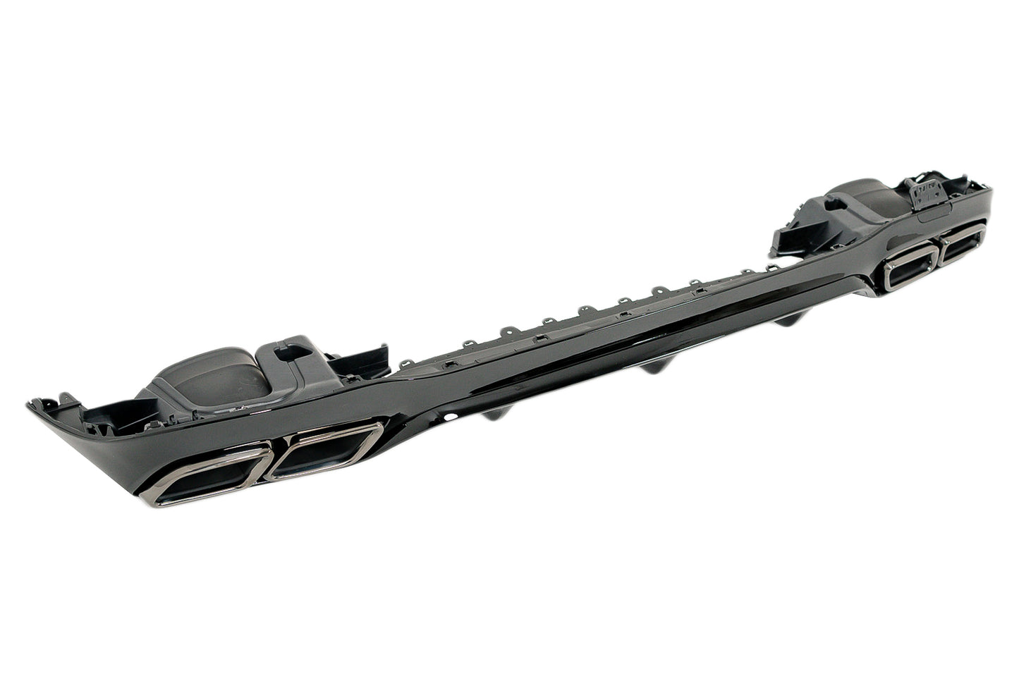 Stoßfänger Diffusor Schwarz Endrohre für Mercedes E-Klasse W213 Sport Line 16-19 E63 Design Night Package CarPartsTuning