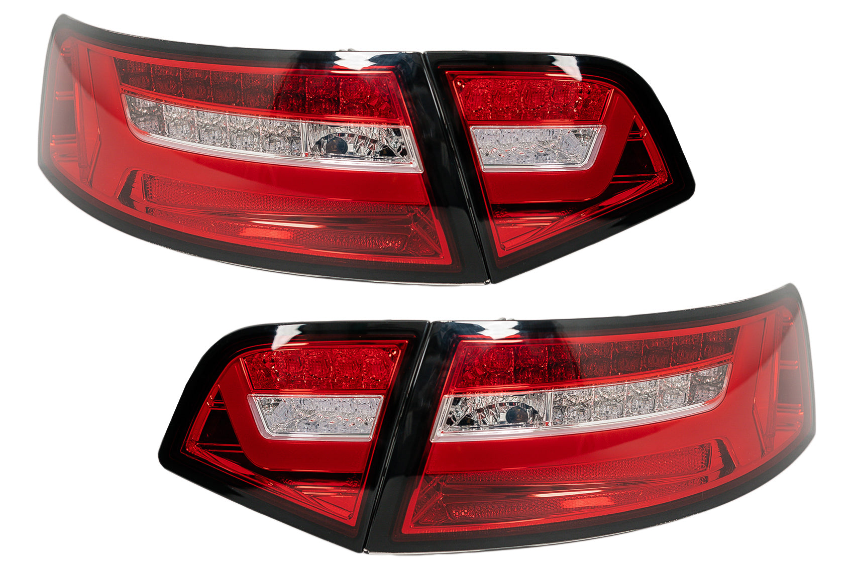 LED Rückleuchten für Audi A6 4F2 C6 Limousine 08-11 RotKlar MOPF Look Dynamisch CarPartsTuning