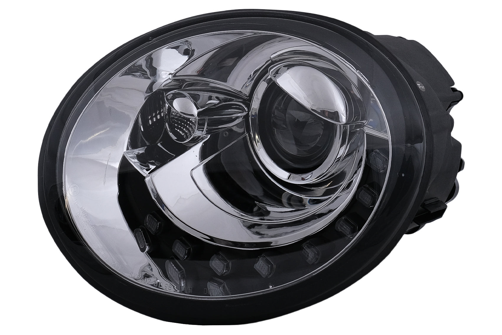 LED Tagfahrlicht für VW New Beetle Hatchback Cabrio 10.98-05.05 Chrom Klarglas CarPartsTuning