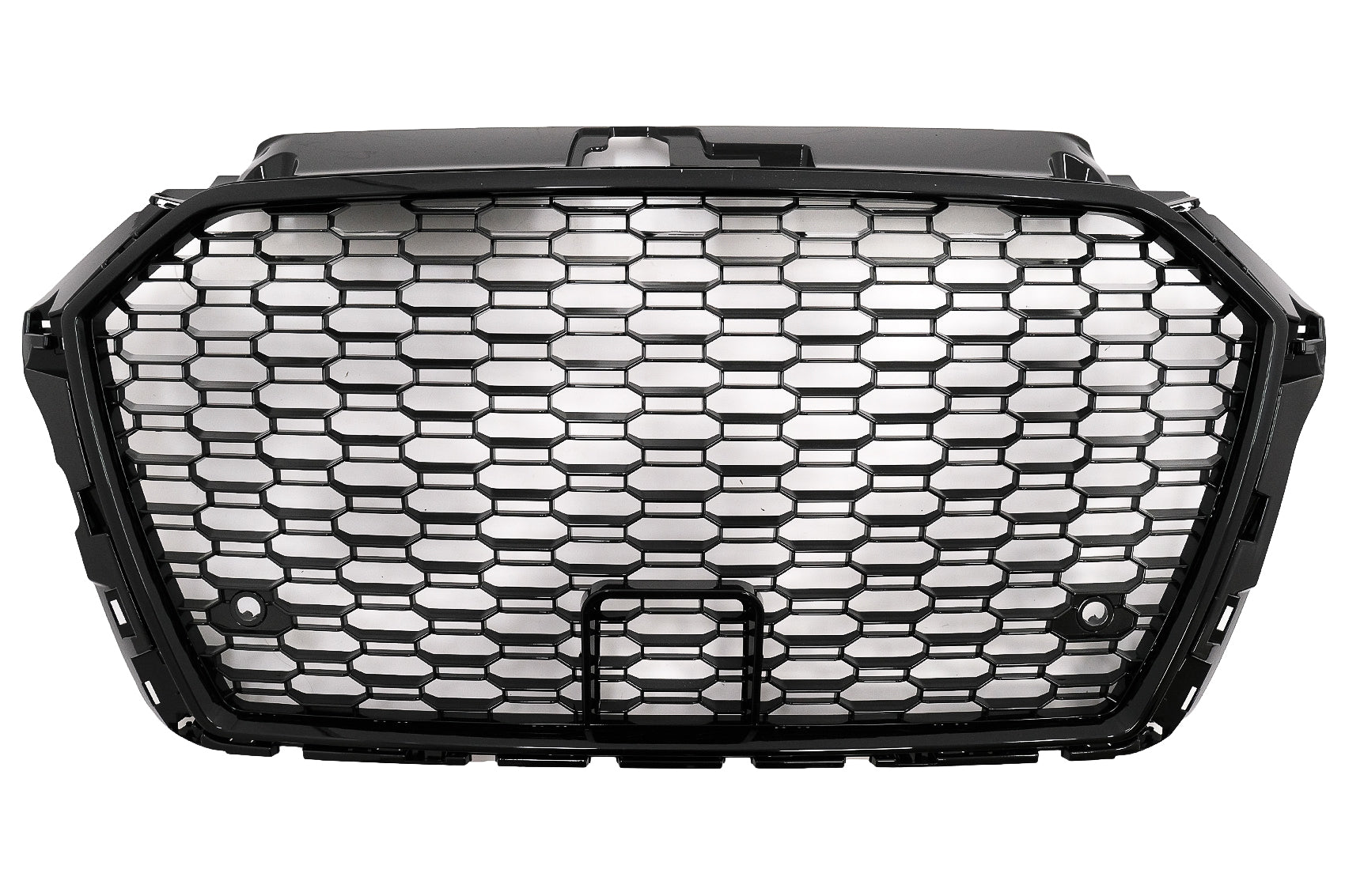 Ohne Emblem Kühlergrill für Audi A3 8V Facelift 17-18 Glänzend Schwarz RS3 Look CarPartsTuning