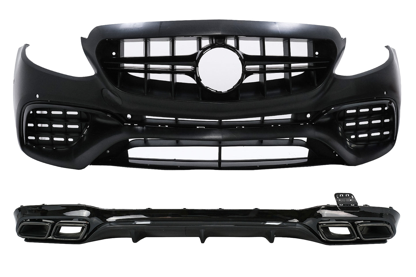 Body Kit für Mercedes E-Klasse W213 16-19 E63 Look Stoßfänger Endrohre CarPartsTuning