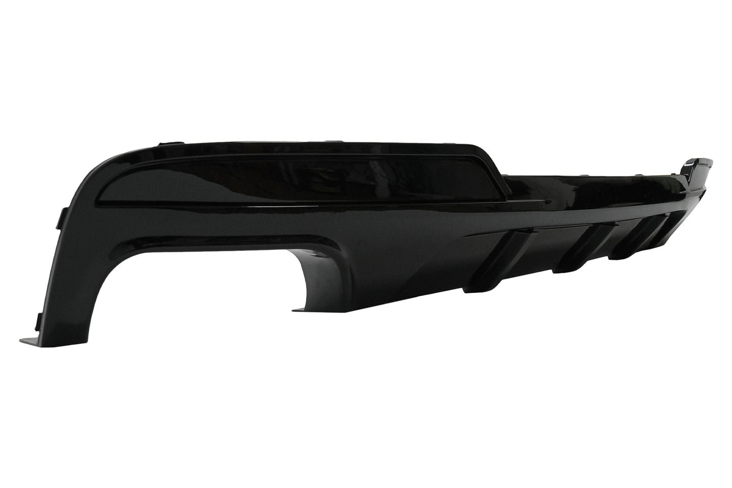 Doppelauslass links Stoßstange Luftdiffusor für BMW 5 F10 F11 2011-2017 Glänzend Schwarz CarPartsTuning