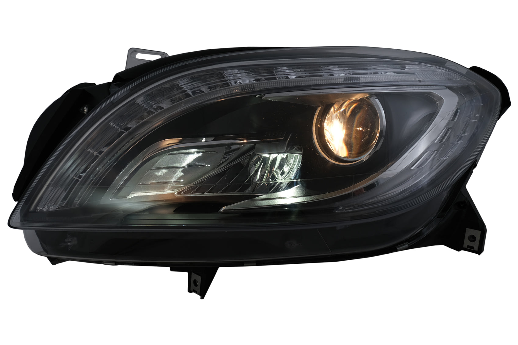 LED Scheinwerfer für Mercedes M-Klasse W166 2012-2015 Schwarz für Halogen CarPartsTuning