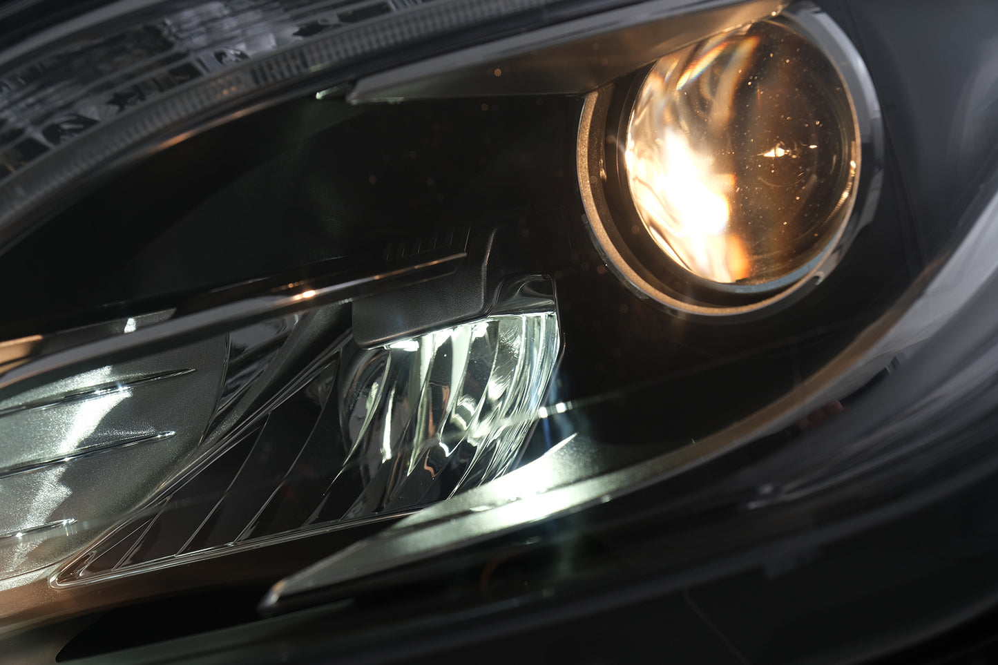 LED Scheinwerfer für Mercedes M-Klasse W166 2012-2015 Schwarz für Halogen CarPartsTuning