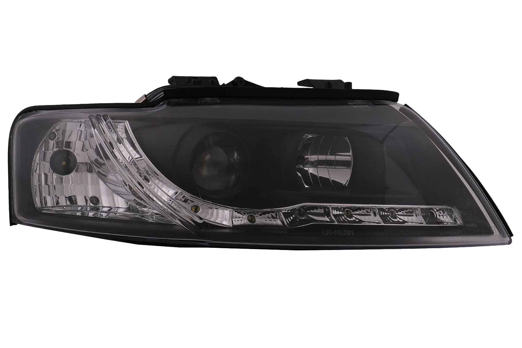 LED DRL Scheinwerfer für Audi A4 Cabriolet B6 8H7 8HE 2002-2006 Schwarz CarPartsTuning