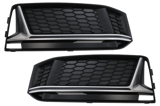 Stoßstange Seitengitter Grillseite Gitter für Audi A4 B9 S-Line 16-18 RS4 Design CarPartsTuning