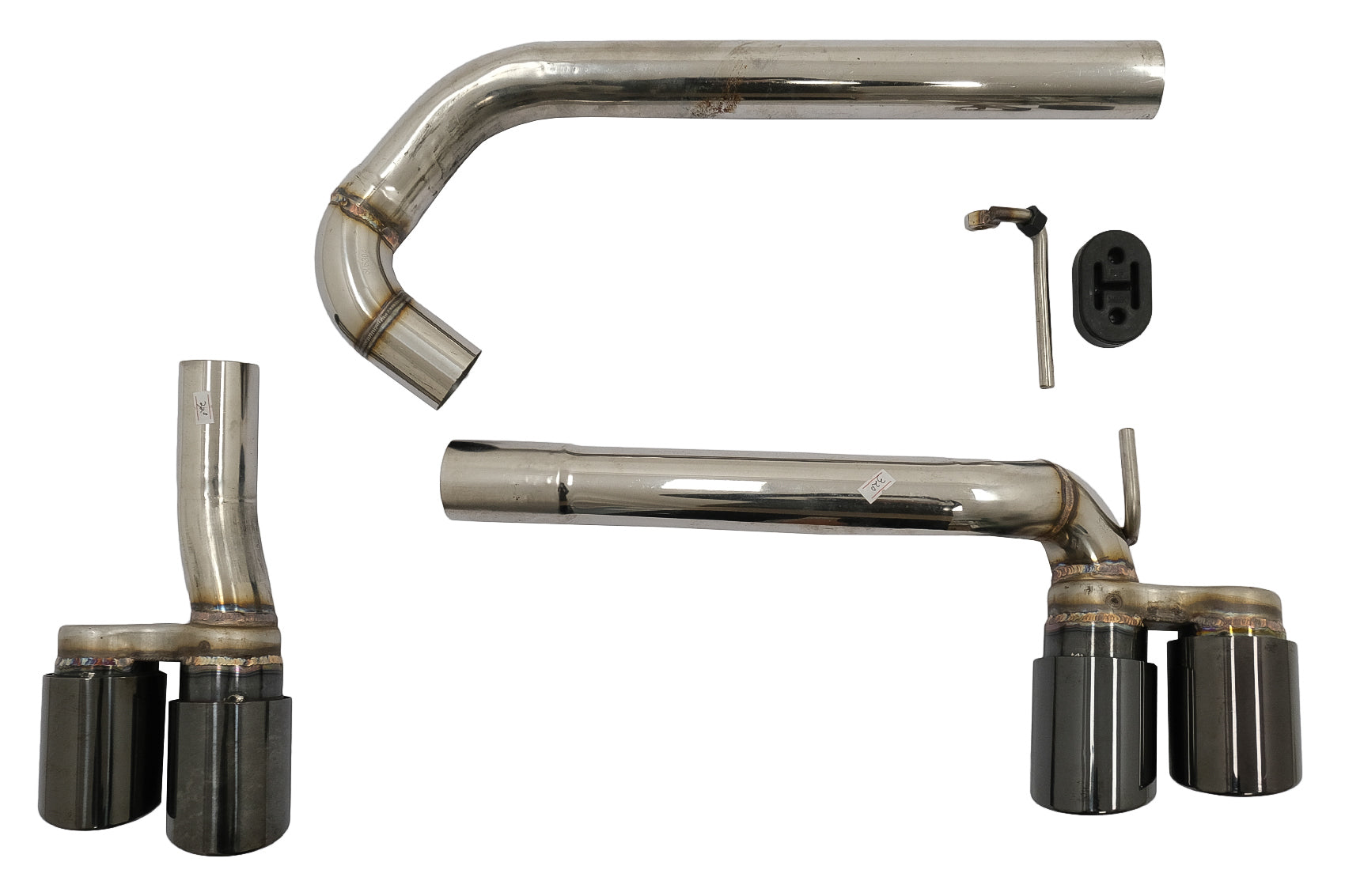 Doppel Doppelauspuffanlagen Schalldämpfer Tipps für BMW 3 F30 F31 11-18 M3 M Sport Look CarPartsTuning