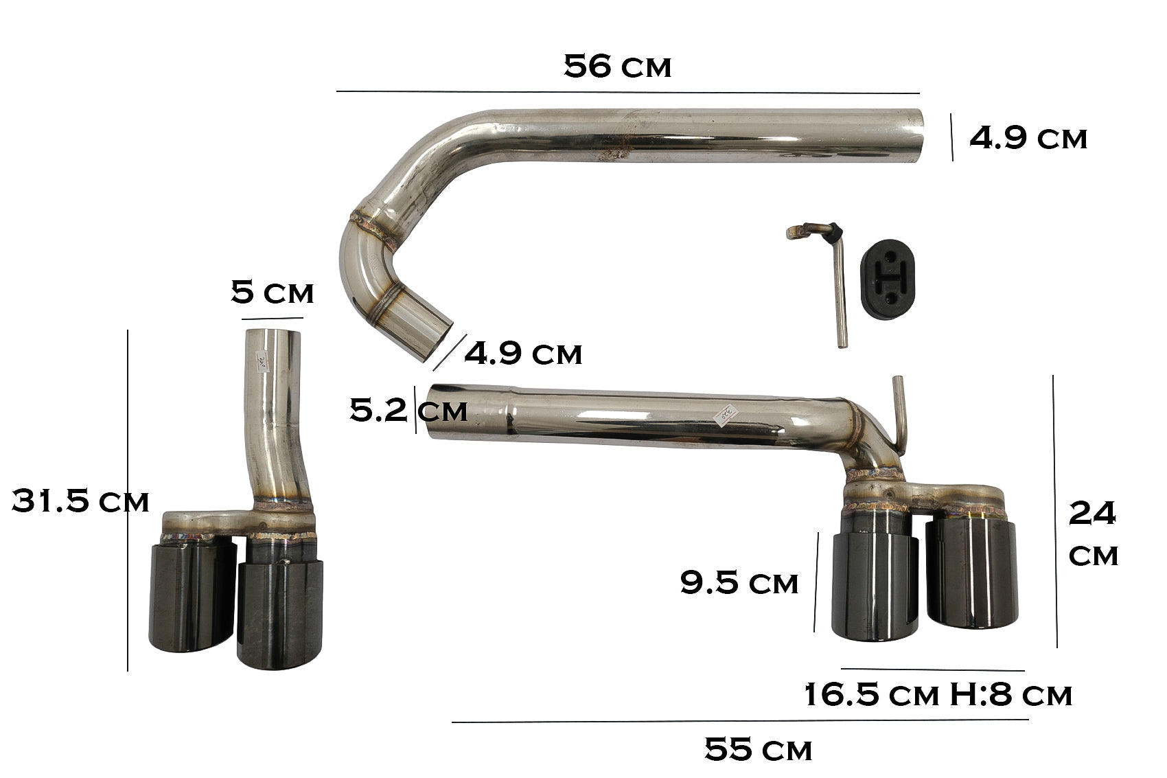 Doppel Doppelauspuffanlagen Schalldämpfer Tipps für BMW 3 F30 F31 11-18 M3 M Sport Look CarPartsTuning