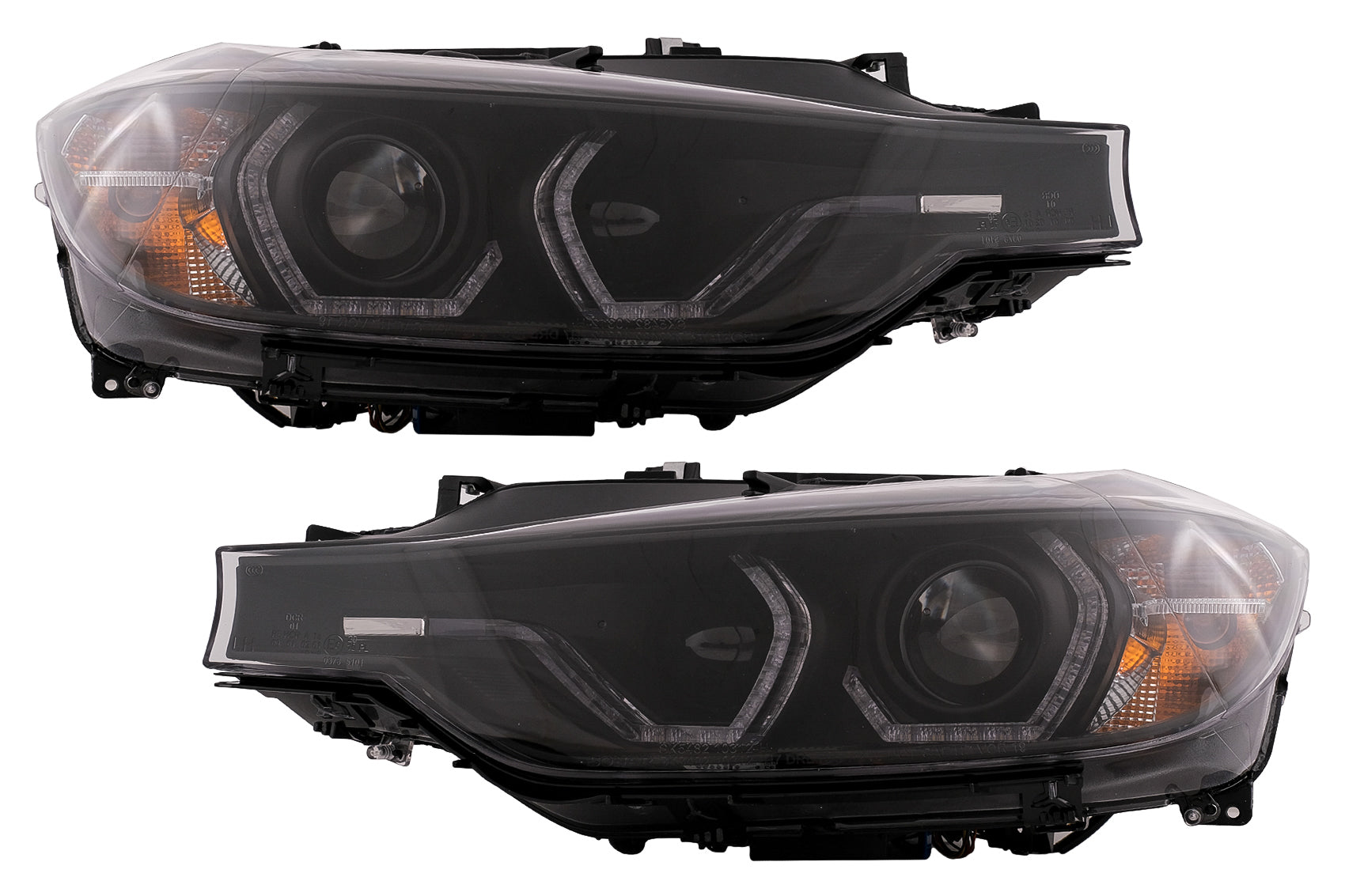 Angel Eyes Xenon-Scheinwerfer für BMW 3er F30 F31 Limousine Touring 10.2011-05.2015 Schwarz CarPartsTuning